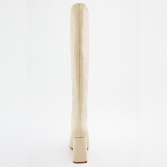 Zara Heeled boots leather off white - Picture 6 of 6